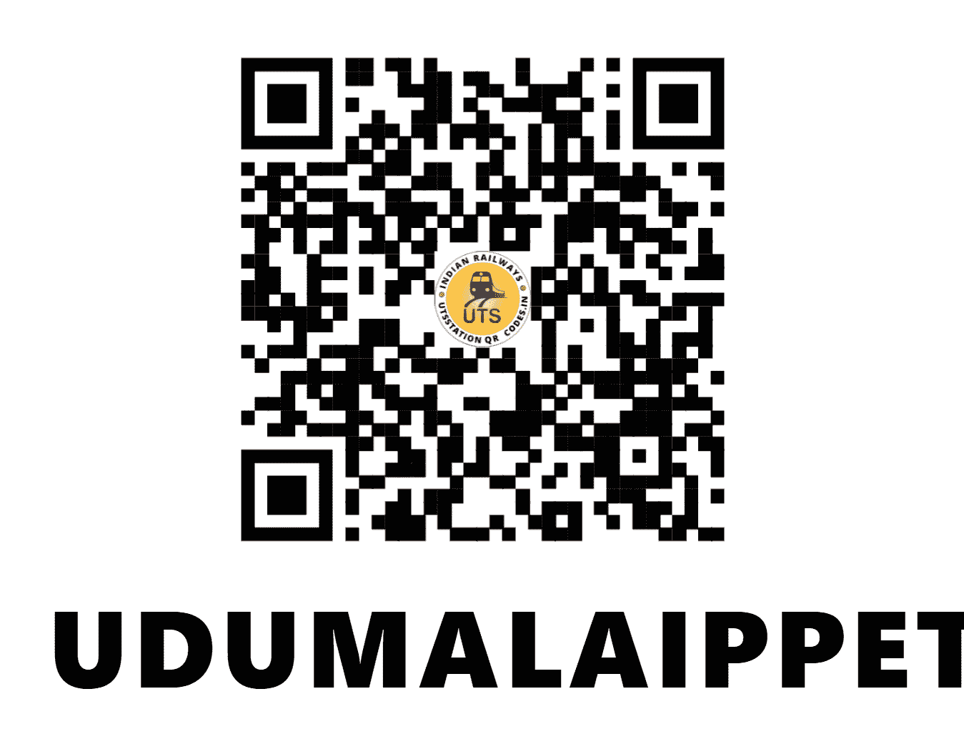 UTS QR Code for UDUMALAIPPETTAI - UDT (SR - TAMIL NADU)